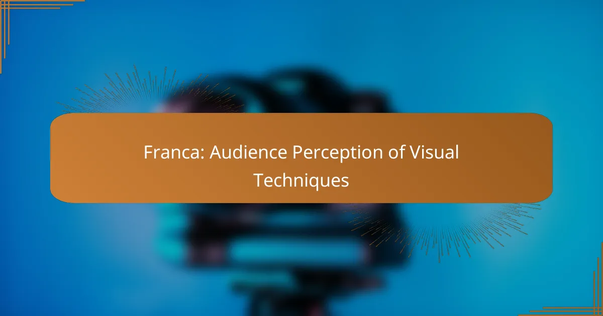 Franca: Audience Perception of Visual Techniques