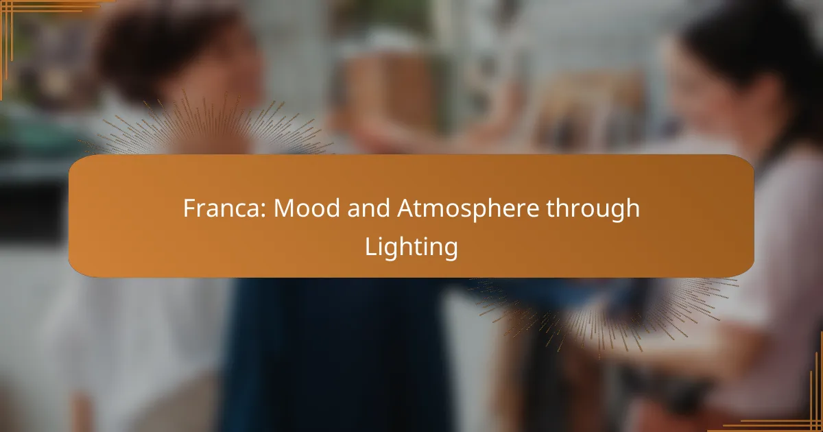 Franca: Mood and Atmosphere through Lighting