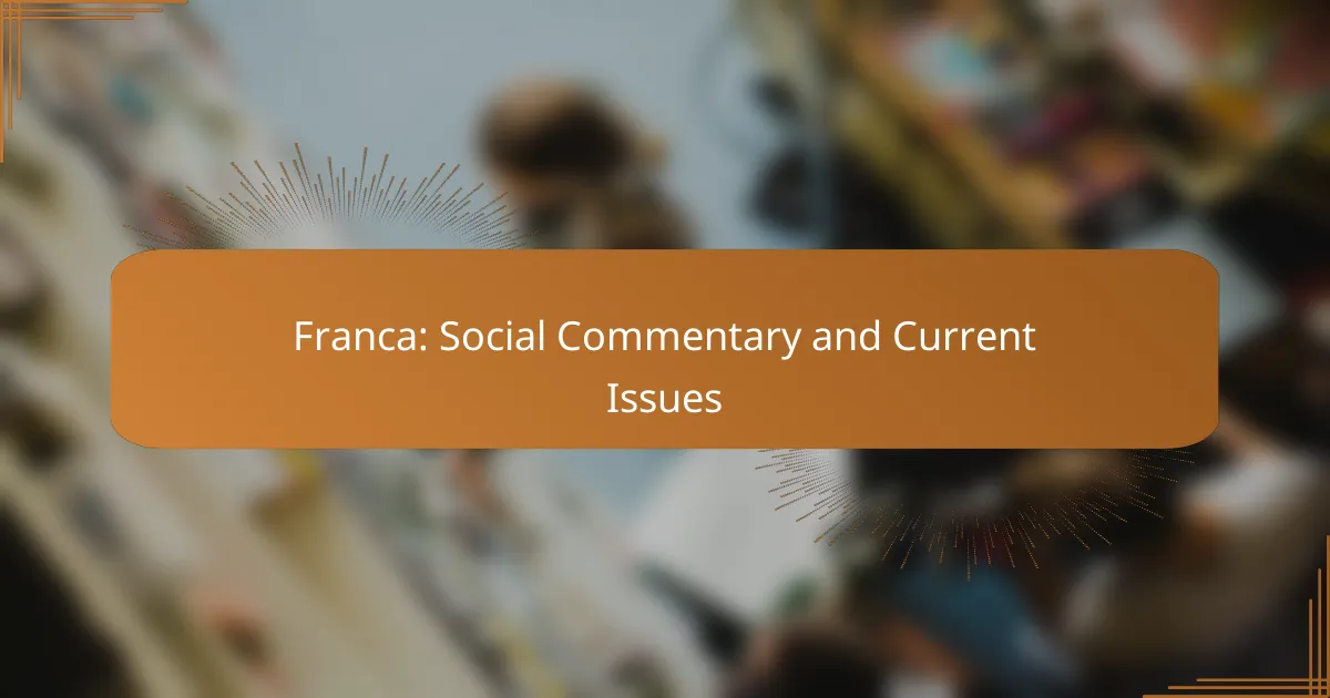 Franca: Social Commentary and Current Issues