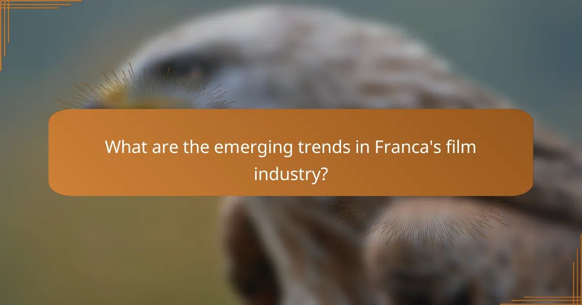 What are the emerging trends in Franca's film industry?