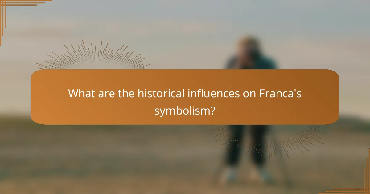 What are the historical influences on Franca's symbolism?