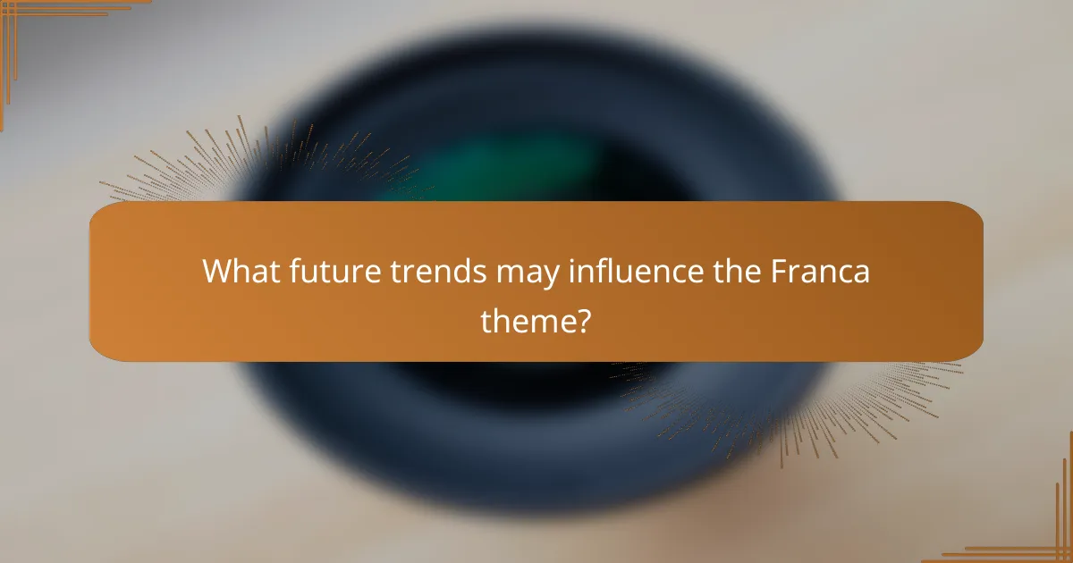 What future trends may influence the Franca theme?